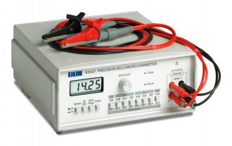 Aim-TTi BS407 micro-ohmmeter with clips