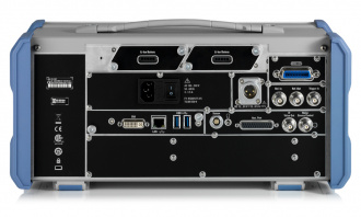 Rohde & Schwarz FPL1000 Series rear panel with hardware options fitted.