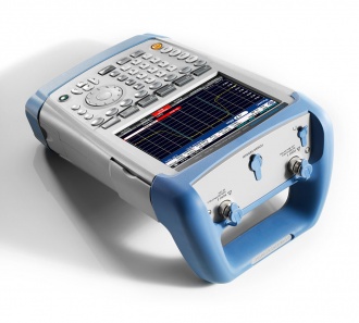 Rohde and Schwarz FSH series hand-held spectrum analyzer - top panel