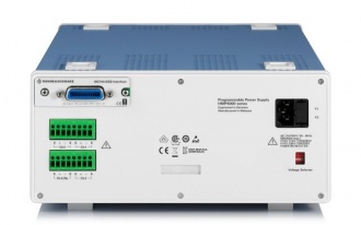 Rohde and Schwarz HMP4000 back panel (with optional interface card)