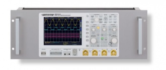 Rohde & Schwarz (HAMEG) HZ091 rack kit (shown with HMO2024 oscilloscope)