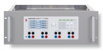 Rohde & Schwarz (HAMEG) HZP91 rack kit (shown with HMP4040)