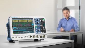 RTA4004 (RTA4000 Series) oscilloscope - on desk