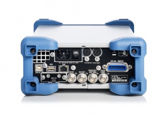 Rohde and Schwarz SMC100A signal generator - rear with optional GPIB fitted