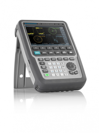 Rohde & Schwarz ZNH series handheld vector network analyzer on stand