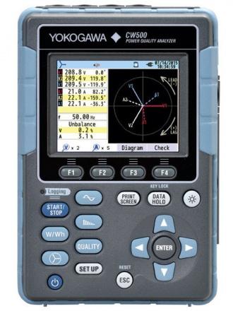 Yokogawa CW500 hand-held power analyzer - front panel